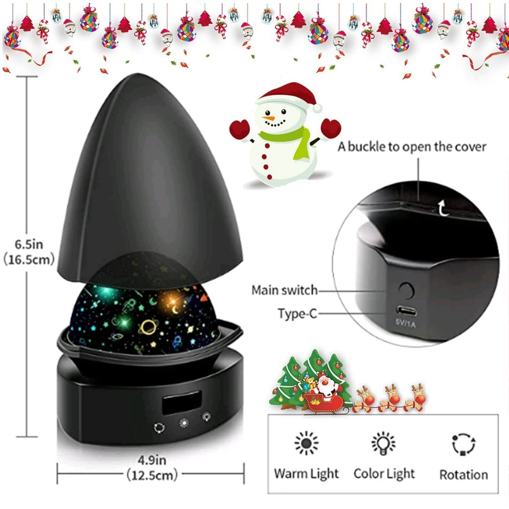 Excellent condition!Night Projector 360 Degree Rotation Star Light Projector - Picture 5 of 9